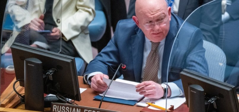 RUSSIAS AMBASSADOR TO UN SAYS BUCHA ATROCITIES WERE STAGED