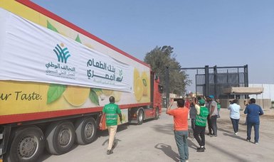 10 trucks loaded with relief and medical supplies crossed into Gaza amid Israeli onslaught