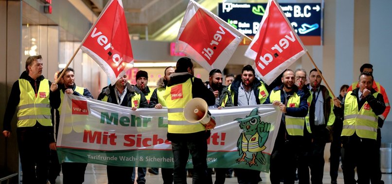 GERMAN AIRPORT WORKERS TO GO ON STRIKE AT EIGHT AIRPORTS