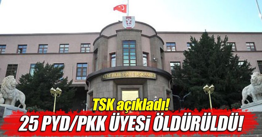 25 PKK/PYD üyesi öldürüldü