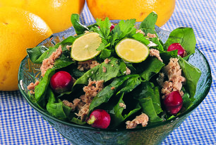 Ton Balıklı Ispanak Salatası