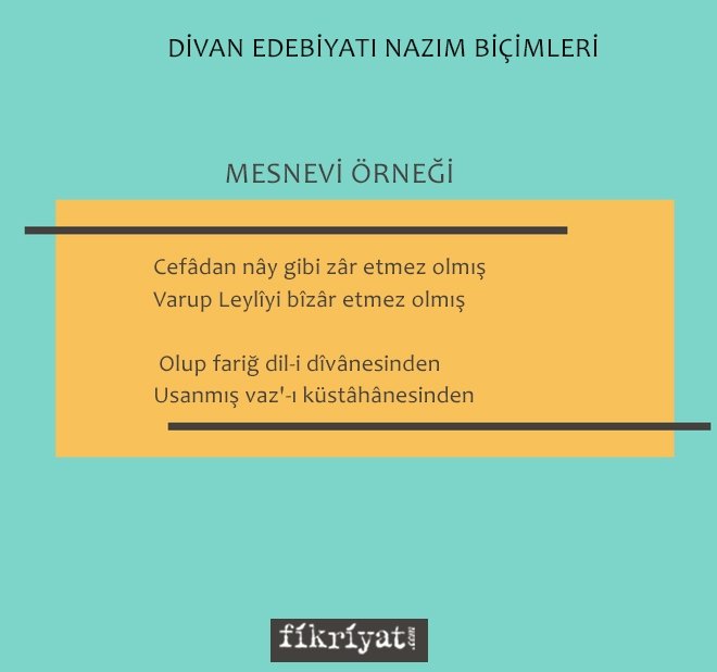MESNEVİ NEDİR? MESNEVİ ÖRNEĞİ