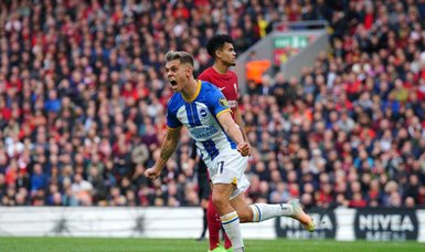 Trossard hat-trick earns Brighton hard-earned draw at Liverpool