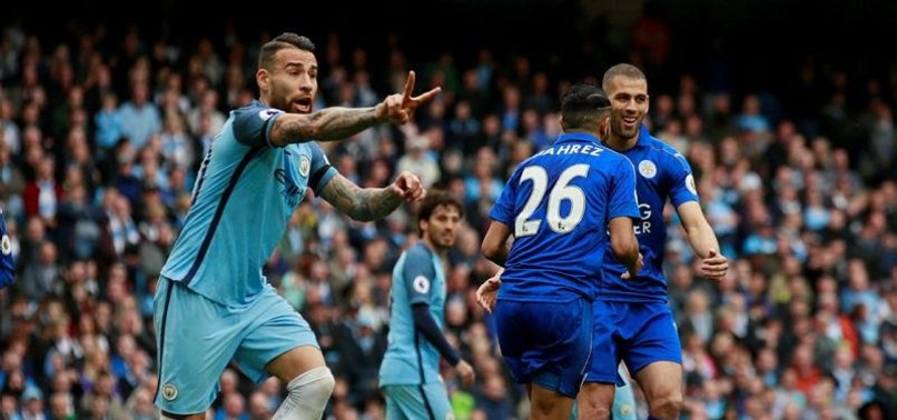 MAN CITY HANG ON TO BEAT LEICESTER AND MOVE THIRD