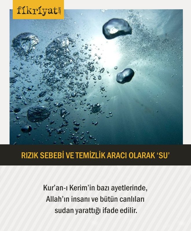 RIZIK SEBEBİ VE TEMİZLİK ARACI OLARAK ‘SU’