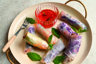 Kokoreçli ve Sebzeli Pirinç Ruloları