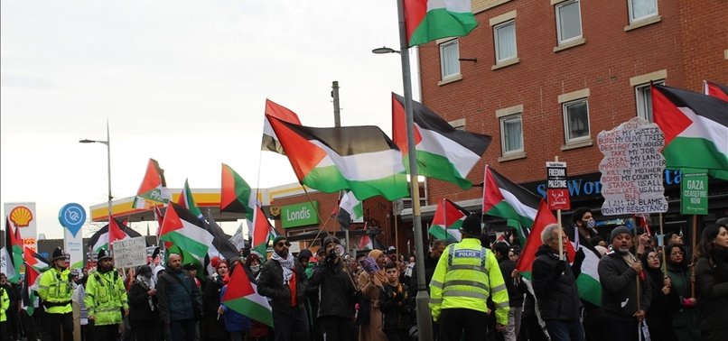 PRO-PALESTINE MARCH HELD IN BRITISH CITY OF MANCHESTER