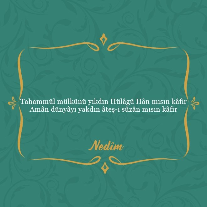 Divan şairlerinden en güzel beyitler