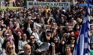 Greek workers walk off job as a part of nationwide strike to protest rising prices