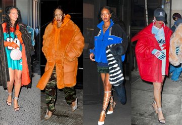 Rihannanın Renkli Kış Stili