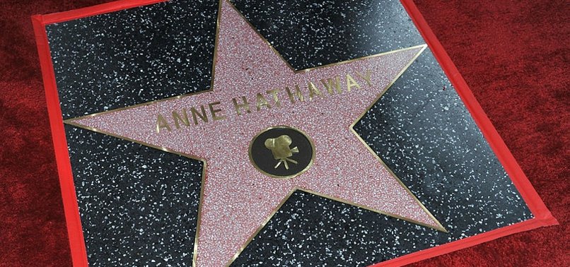 ANNE HATHAWAY GETS HOLLYWOOD WALK OF FAME STAR