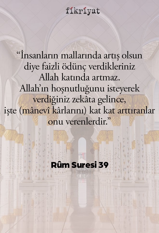 Faiz hakkındaki ayetler