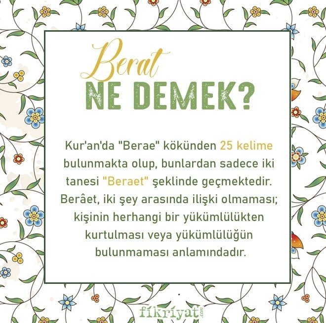 BERAT NE DEMEK?