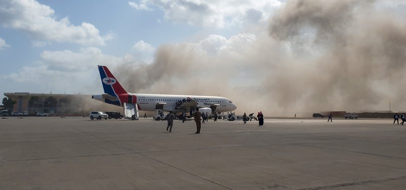 BLAST, GUNFIRE AT ADEN AIRPORT AFTER PLANE CARRYING NEW GOVERNMENT LANDS, 26 KILLED