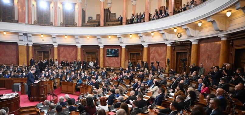 SERBIA PARLIAMENT HOLDS FIRST SESSION AFTER CONTESTED VOTE