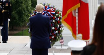 Donald Trump lays Memorial Day wreath at Arlington