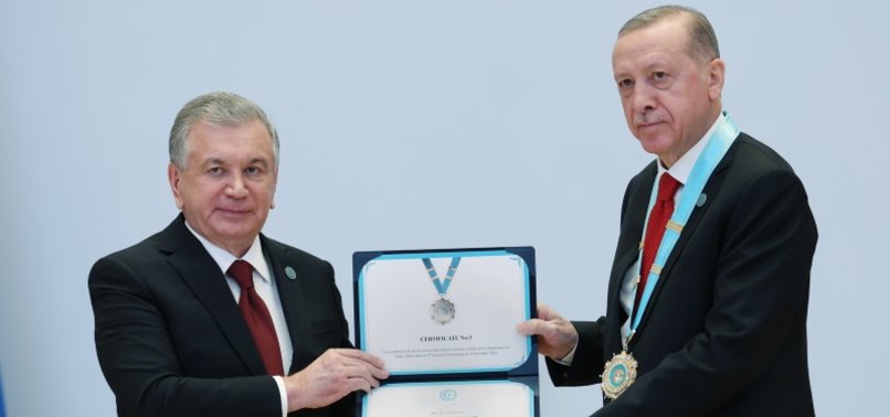 PRESIDENT ERDOĞAN RECEIVES SUPREME ORDER OF TURKIC WORLD IN UZBEKISTAN