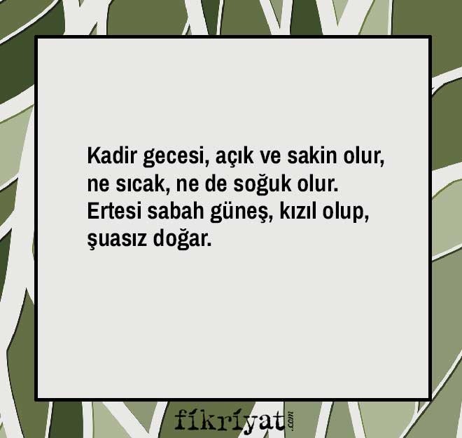 KADİR GECESİ ALAMETLERİ NELERDİR?