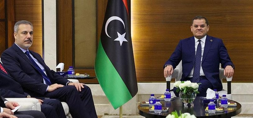 TURKISH FM HAKAN FIDAN MEETS LIBYAN PM DBEIBEH IN TRIPOLI