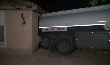 Fuel tanker crashes into house in accidental incident