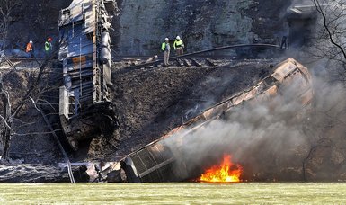 Freight train derails in West Virginia, spills diesel fuel into nearby river