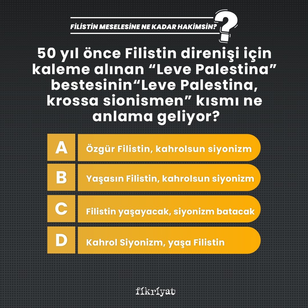 Leve Palestina, krossa sionismen ne anlama geliyor?