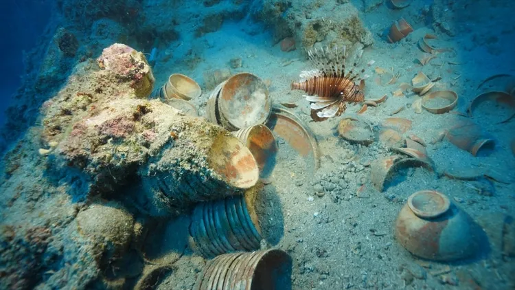2,100-year-old dinnerware set found from the Mediterranean