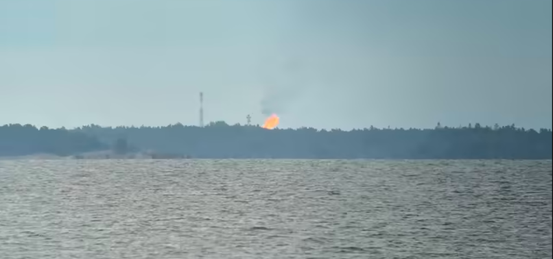 RUSSIA BURNING GAS INTO AIR ON FINLAND BORDER: YLE