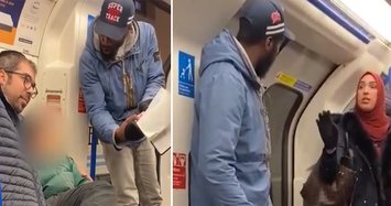 Muslim woman in hijab stopping antisemitic act on the London Underground praised as hero