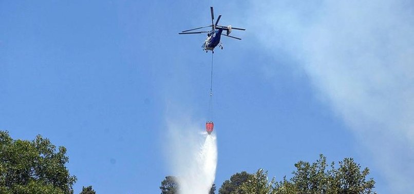 EFFORTS TO EXTINGUISH FOREST FIRES IN TURKEY’S COASTAL MUĞLA PROVINCE CONTINUE
