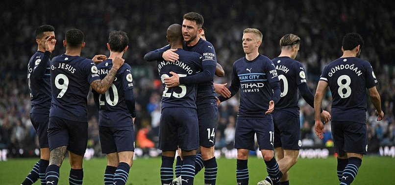 MANCHESTER CITY BACK ON TOP AFTER RAMPANT VICTORY AT LEEDS