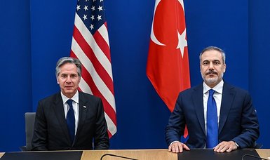 Turkish foreign minister meets with U.S. secretary of state in Brussels