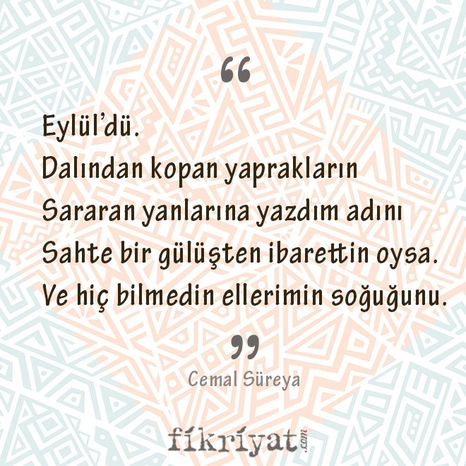Cemal Süreya, Eylül’dü