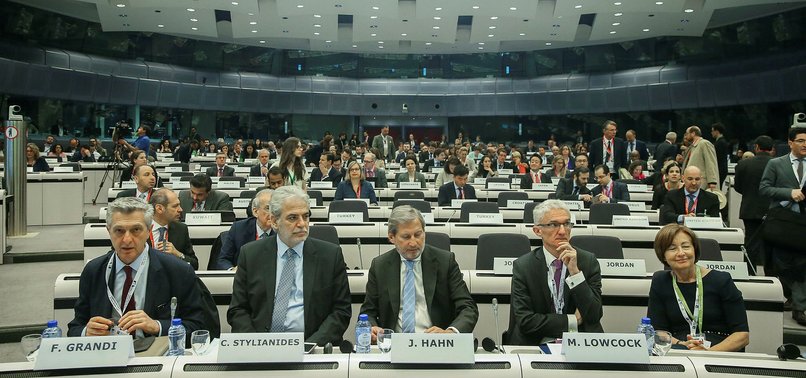 EU-UN CONFERENCE ON SYRIA BEGINS IN BRUSSELS