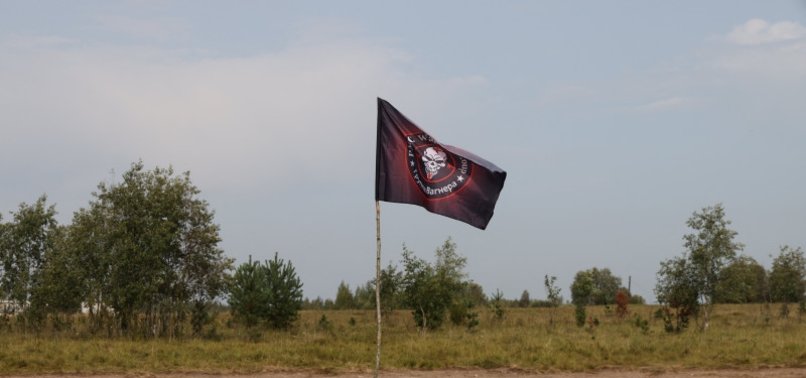 WAGNER SKULL FLAG FLIES OVER EMPTY PRIGOZHIN PLANE CRASH SITE IN RUSSIA