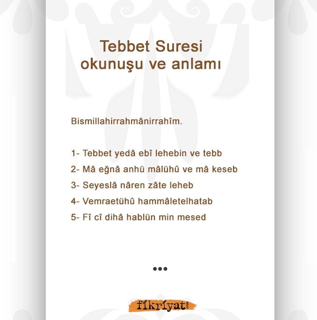 tebbet suresi okunusu ve anlami fikriyat