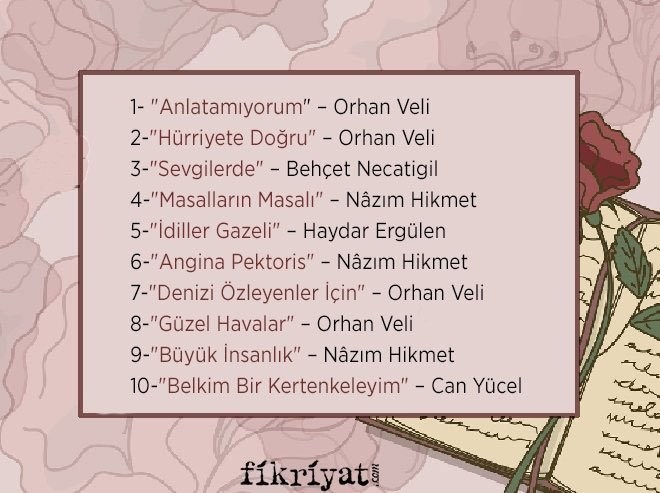 TÜRKİYE’DEN EN ÇOK OKUNAN ŞİİRLER