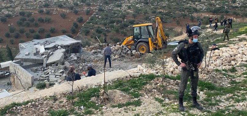 ISRAELI FORCES RAZE MORE THAN 10 STRUCTURES BELONGING TO PALESTINIANS IN OCCUPIED WEST BANK