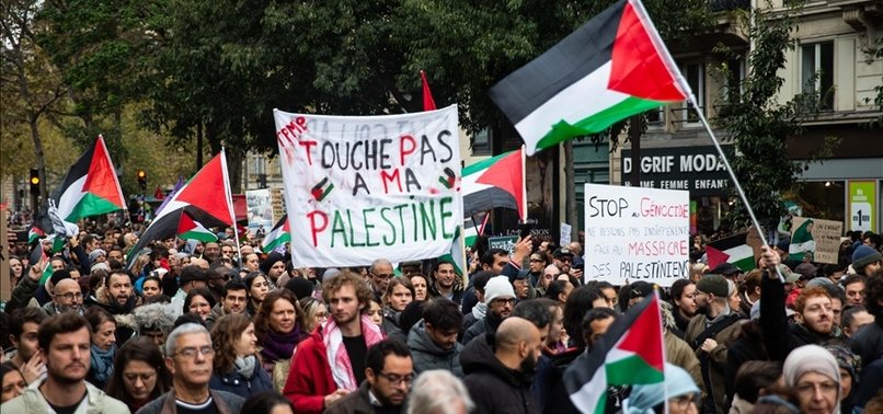 DEMONSTRATORS IN FRANCE PROTEST COMPANY SUPPLYING ARMS TO ISRAEL