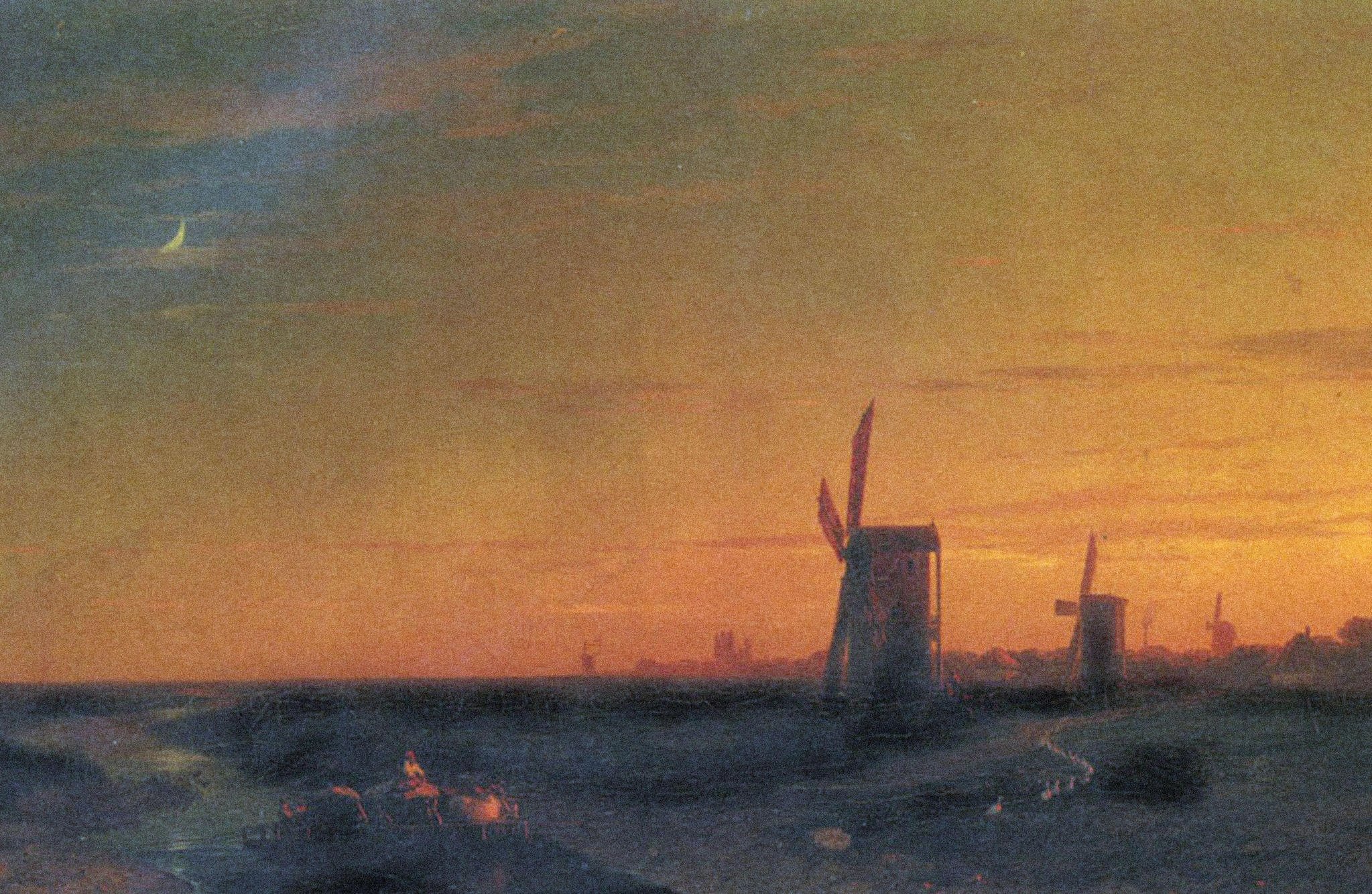 Картина мельница айвазовский. Айвазовский мельница 1874.