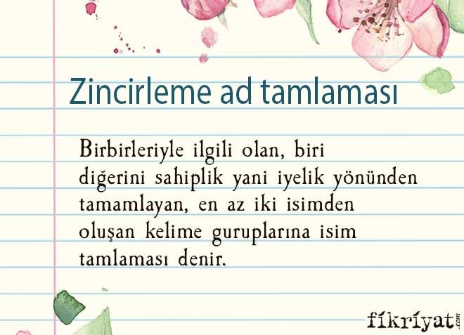 Zincirleme ad tamlaması