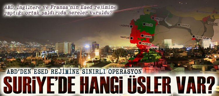 Suriyede hangi üsler var?