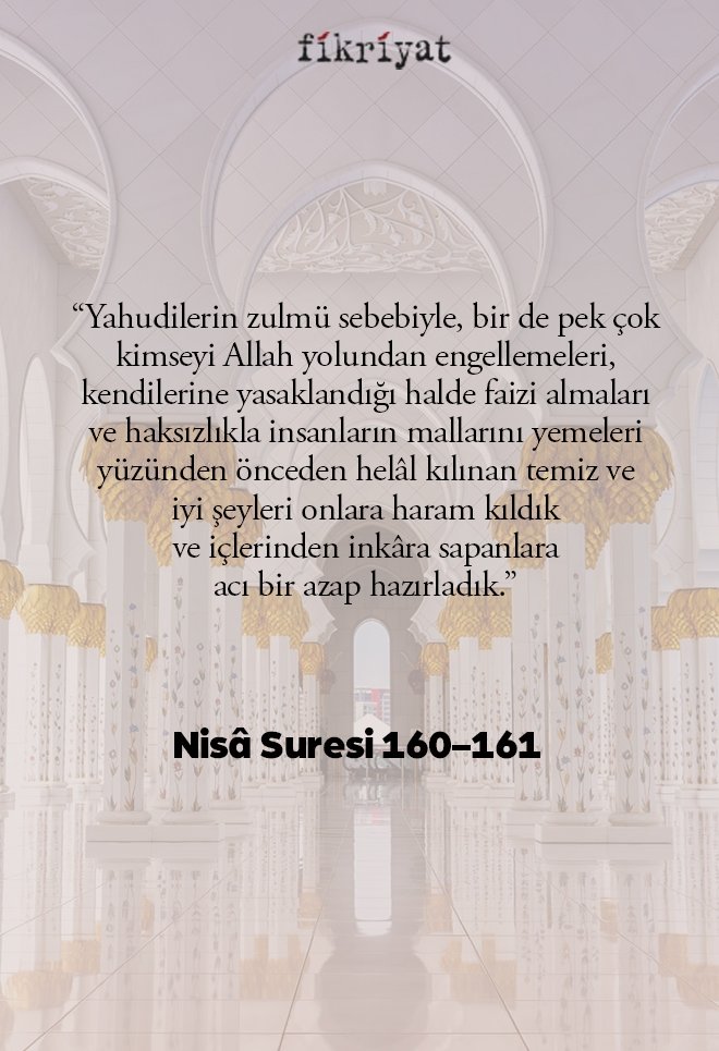 Faiz hakkındaki ayetler