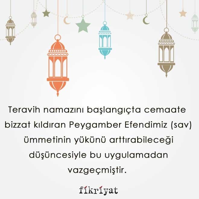 Peygamber Efendimiz döneminde teravih namazı