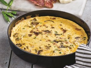 Peynirli Pastırmalı Frittata