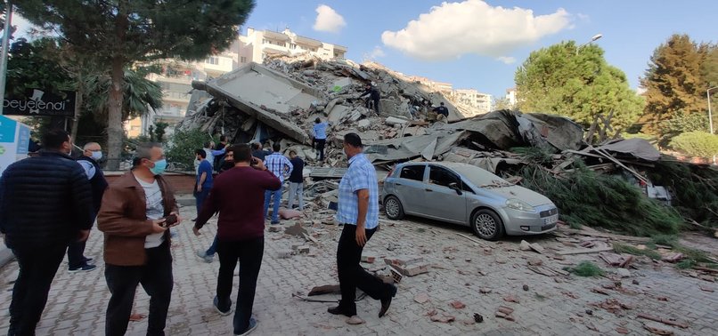 STRONG EARTHQUAKE IN AEGEAN SEA TOPPLES BUILDINGS IN TURKEYS IZMIR PROVINCE, LEADING TO CASUALTIES