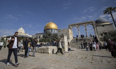 Turkish youth confronts Israeli soldiers violating Al-Aqsa mosque etiquette