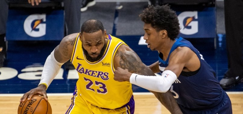 LEBRONS DOUBLE-DOUBLE LEADS LA LAKERS TO 112-104 WIN OVER TIMBERWOLVES