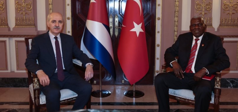 TURKISH PARLIAMENT SPEAKER MEETS WITH PRESIDENT OF CUBAS PARLIAMENT