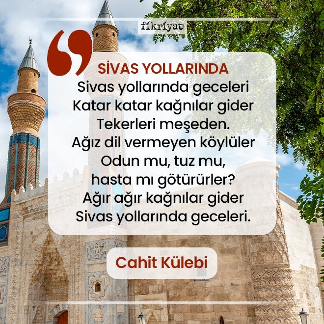 SİVAS YOLLARINDA- CAHİT KÜLEBİ